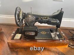 Antique Singer Portable Sewing Machine Model 128 JC683825 1930's-50's TESTED