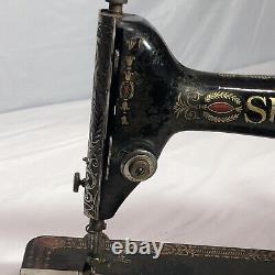 Antique Singer Red Eye Treadle Head Sewing Machine 1900's G6266372 (Untested)