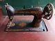 Antique Singer Red Eye Treadle Sewing Machine In Cabinet Circa 1910 1916