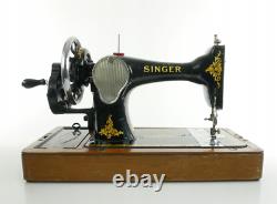 Antique Singer Sewing Machine 128K EM 536272 bent wood case (Scotland)