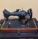 Antique Singer Sewing Machine 1920's With Bentwood Case