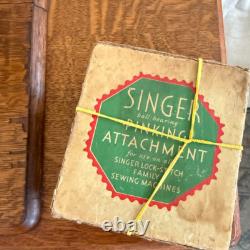 Antique Singer Sewing Machine 1921 No 15 In Cabinet with Part 121021 WORKS
