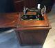 Antique Singer Sewing Machine 1921 Oak Cabinet Treadle Powered Working Ab244015