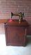 Antique Singer Sewing Machine 1923 Oak Cabinet Treadle Powered