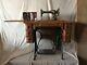 Antique Singer Sewing Machine #27, Arts & Crafts Treadle Table With Puzzle Box