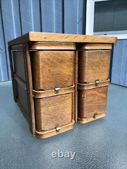 Antique Singer Sewing Machine 4 Drawer Set. Beautiful Tiger Oak