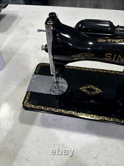 Antique Singer Sewing Machine AL212913 Excellent Pedal Wire Needs Fixed See Pic