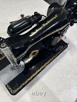 Antique Singer Sewing Machine AL212913 Excellent Pedal Wire Needs Fixed See Pic