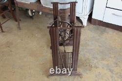 Antique Singer Sewing Machine Base Cast Iron Pressed Metal Sides #1551