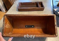 Antique Singer Sewing Machine Bentwood Case FULL Size 201, 15-91 66 withKey, VGC