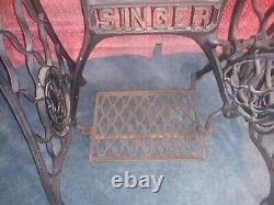 Antique Singer Sewing Machine Cast Iron Treadle Base