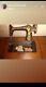 Antique Singer Sewing Machine Class # 15 1909 With Oak Cabinet S# D1355348