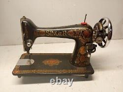 Antique Singer Sewing Machine Head Model 66'red Eye