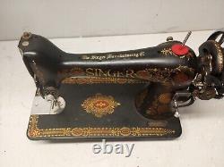 Antique Singer Sewing Machine Head Model 66'red Eye