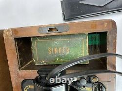 Antique Singer Sewing Machine K539360 Coffin Style Top 1902 Model Foot Pedal