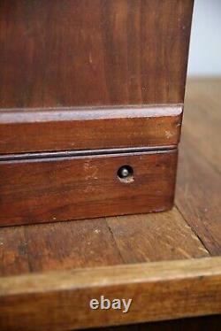 Antique Singer Sewing Machine Knee Lever Crank Wood Case box WORKS