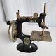 Antique Singer Sewing Machine Miniature Model Child's Toy With Moving Wheel Shaft