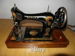 Antique Singer Sewing Machine Model 128k With La Vencedora Decals