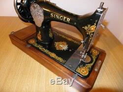 Antique Singer Sewing Machine Model 128k With La Vencedora Decals