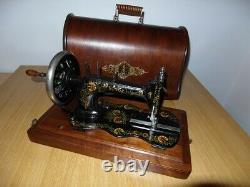 Antique Singer Sewing Machine Model 12k With Ottoman Carnation Decals