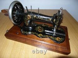 Antique Singer Sewing Machine Model 12k With Ottoman Carnation Decals