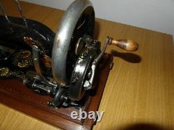 Antique Singer Sewing Machine Model 12k With Ottoman Carnation Decals