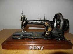 Antique Singer Sewing Machine Model 12k With Ottoman Carnation Decals