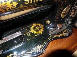 Antique Singer Sewing Machine Model 12k With Wonderful Decals