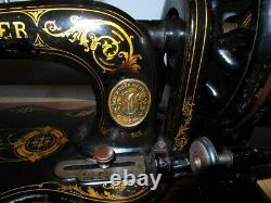 Antique Singer Sewing Machine Model 12k With Wonderful Decals