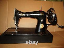 Antique Singer Sewing Machine Model 15-86,'raf' Decal, Hand Crank, Collector