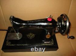 Antique Singer Sewing Machine Model 15-86,'raf' Decal, Hand Crank, Collector