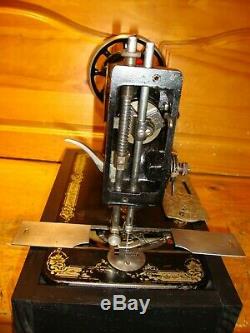 Antique Singer Sewing Machine Model 28k Victorian Hand Crank, Serviced
