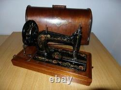 Antique Singer Sewing Machine Model 48k With Ottoman Carnation Decals