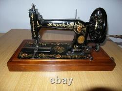 Antique Singer Sewing Machine Model 48k With Ottoman Carnation Decals