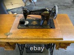 Antique Singer Sewing Machine No. 115 With Original Table