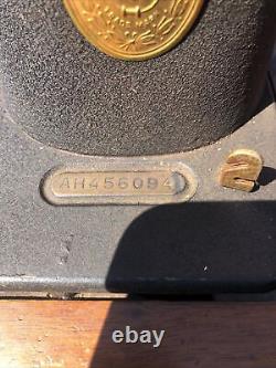 Antique Singer Sewing Machine Serial AH456094 hidaway wood furniture Table