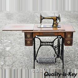 Antique Singer Sewing Machine Sphinx Model 127 Treadle Base