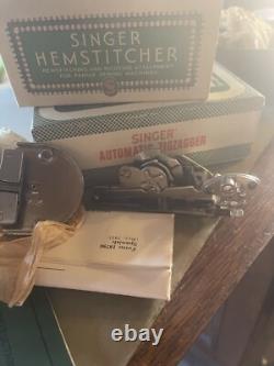 Antique Singer Sewing Machine With Cabinet