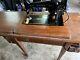 Antique Singer Sewing Machine With Original Table