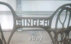 Antique Singer Sewing Machine With Original Table