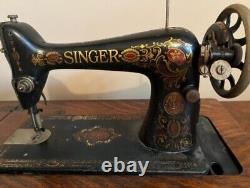 Antique Singer Sewing Machine With Original Table