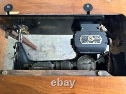 Antique Singer Sewing Machine With Original Table