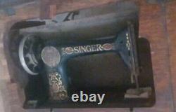 Antique Singer Sewing Machine With Original Table