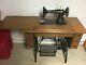 Antique Singer Sewing Machine And Table