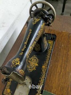 Antique Singer Sewing Machine w Cast Iron Treadle Base Local Pickup Milford Del