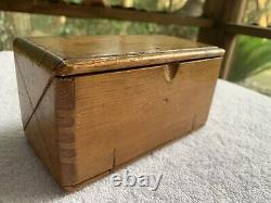 Antique Singer Sewing Puzzle Box With Attachments Oak Dovetailed Patented 1889