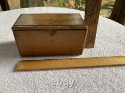 Antique Singer Sewing Puzzle Box With Attachments Oak Dovetailed Patented 1889