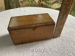 Antique Singer Sewing Puzzle Box With Attachments Oak Dovetailed Patented 1889