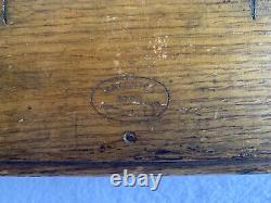 Antique Singer Sewing Puzzle Box With Attachments Oak Dovetailed Patented 1889