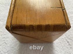 Antique Singer Sewing Puzzle Box With Attachments Oak Dovetailed Patented 1889